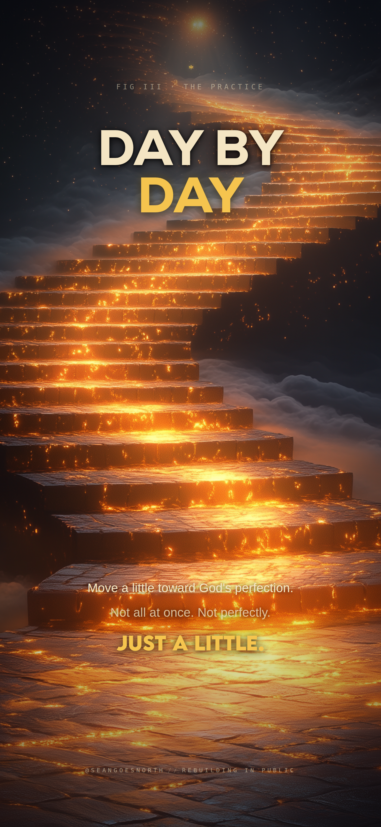 Escher illuminated brick staircase wallpaper